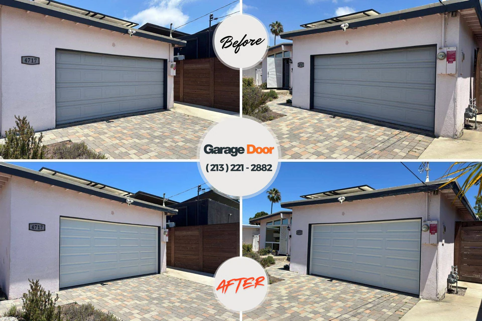 Before and after: garage door repair Salina, UT